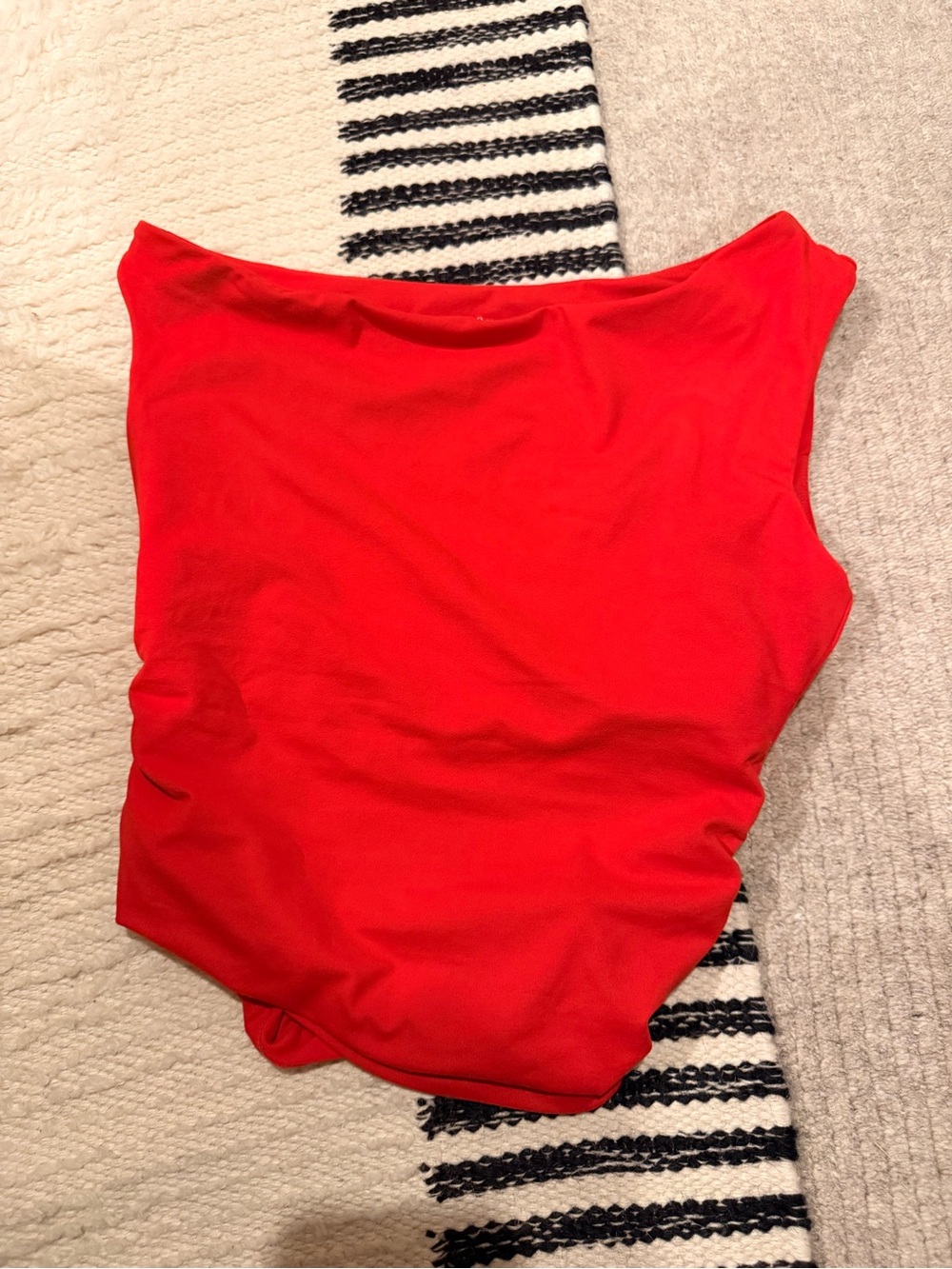 Women's Red Sleeveless Crop Top